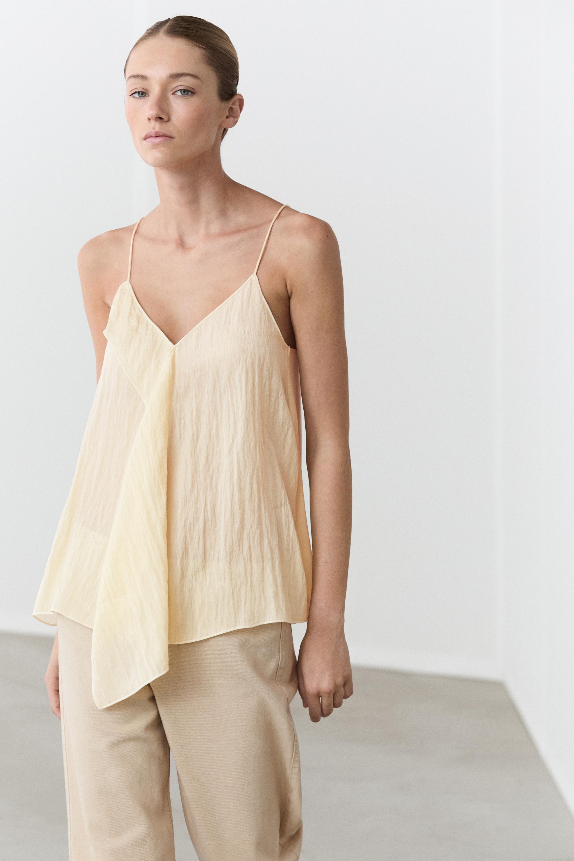 Strappy top with ruffle detail